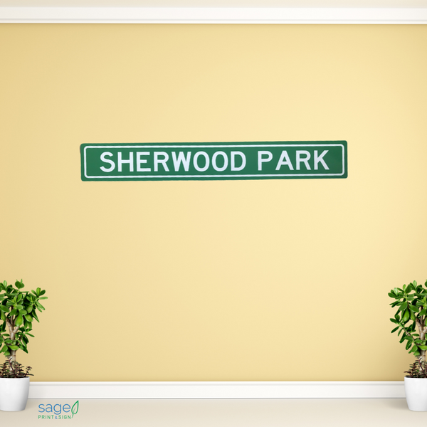 Sherwood Park Metal Decorative Street Sign