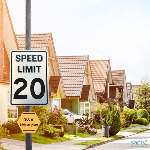 Speed Limit Traffic Signs - 10 / 15 / 20