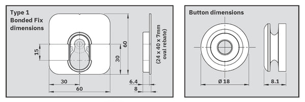 Button Fix - Bonded Fix with Wood Screw