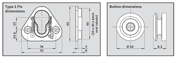 Button Fix Type One - Wood Screw