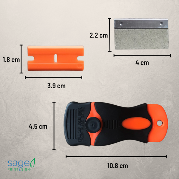 Scrapper Tool with Plastic & Metal Blades