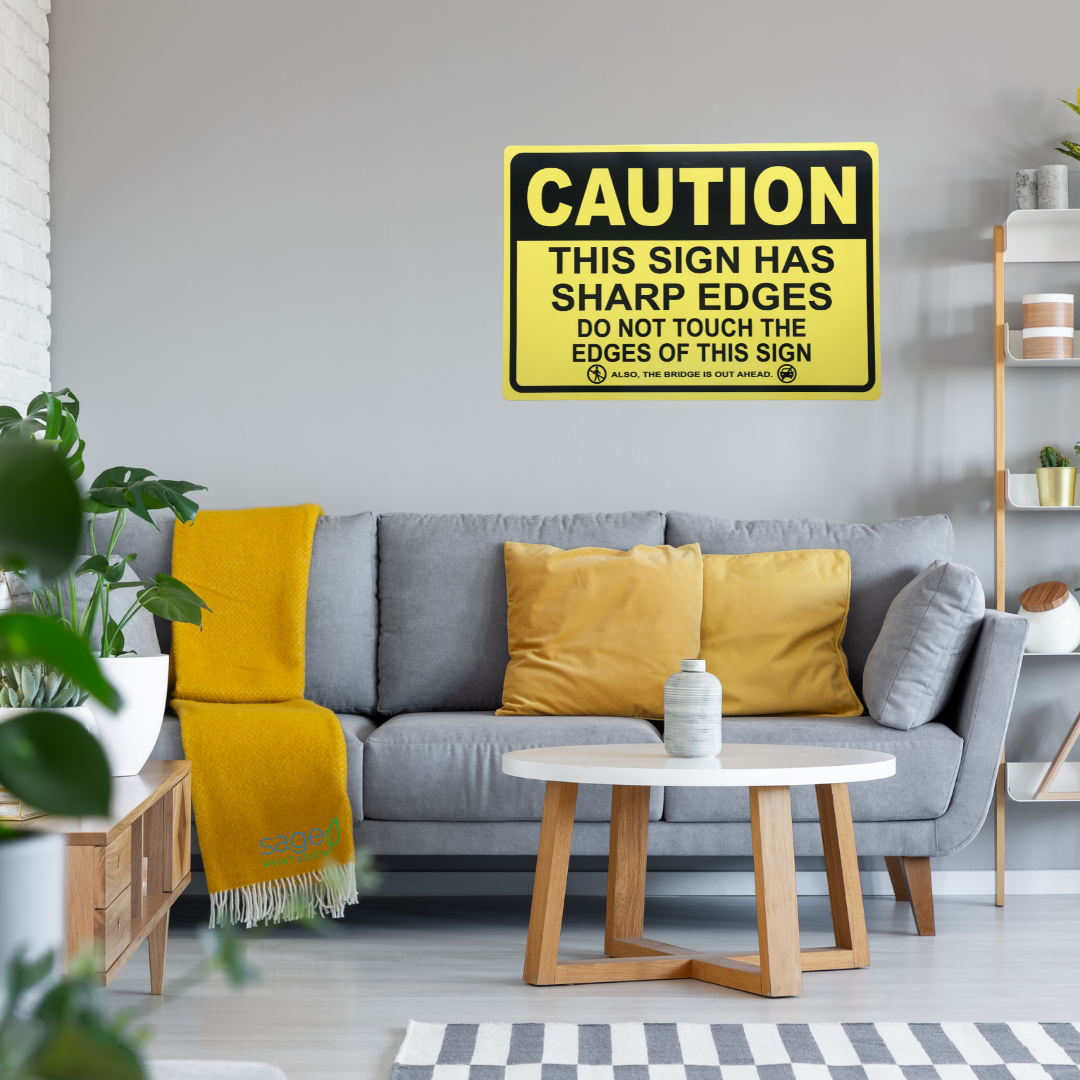 Funny Industrial Caution Street Sign