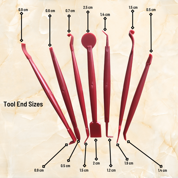7 Piece Plastic Vinyl Weeding Tool Set