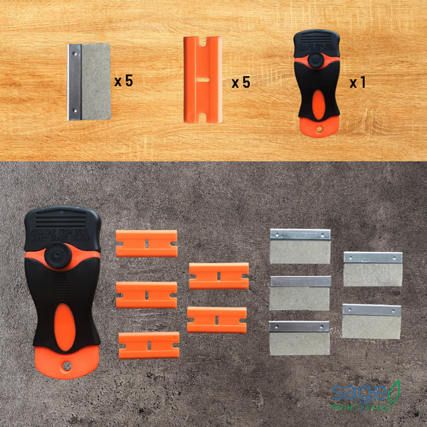 Scrapper Tool with Plastic & Metal Blades