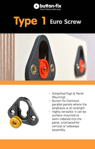 Button Fix Type One - Euro Screw