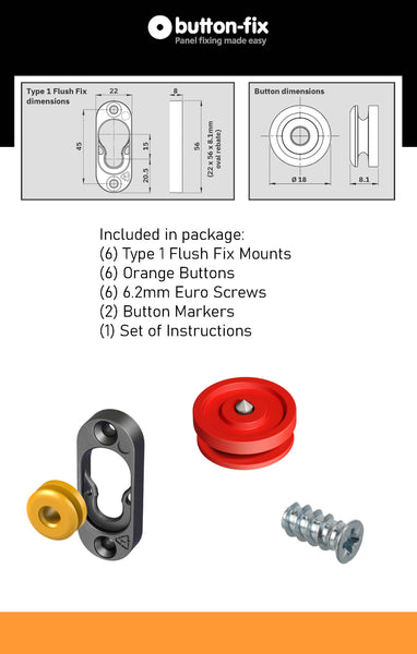 Button Fix - Flush Fix with Euro Screws