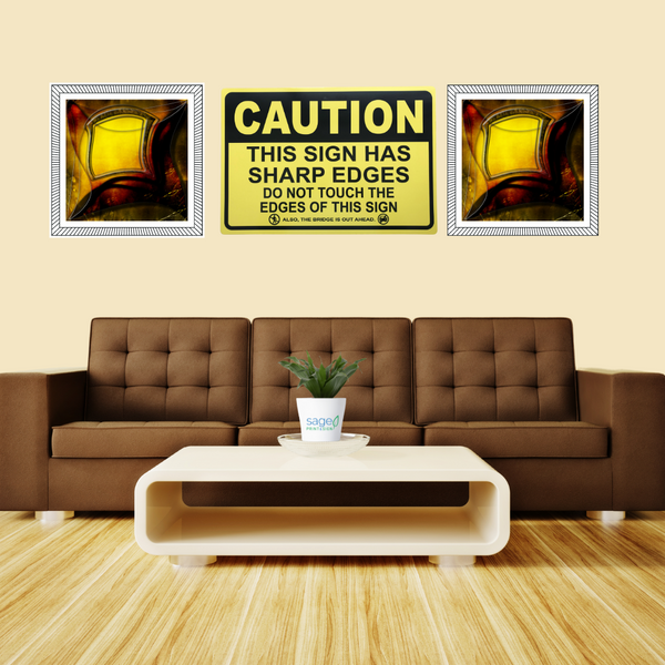 Funny Industrial Caution Street Sign